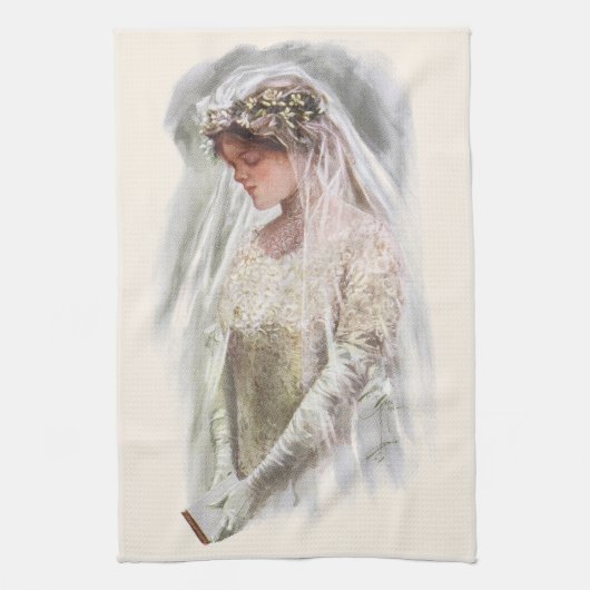  Victoriaans Bride met bijbelse Harrison Fisher Theedoek (Verticaal)