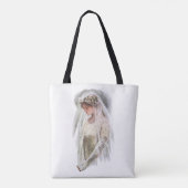  Victoriaans Bride met bijbelse Harrison Fisher Tote Bag (Achterkant)