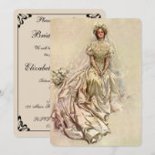  Victoriaans Bride, Vrijgezellenfeest Tea Party Kaart (Voorkant / Achterkant)