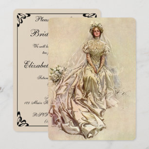  Victoriaans Bride, Vrijgezellenfeest Tea Party Kaart