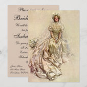  Victoriaans Bride, Vrijgezellenfeest Tea Party Kaart (Voorkant / Achterkant)