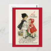  VICTORIAANS BRIEFKAART "A MERRY CHRISTMAS" (Voorkant / Achterkant)