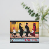 Victoriaans Briefkaart April Fools (Staand voorkant)