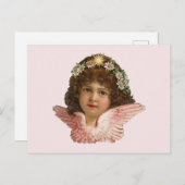  VICTORIAANS BRIEFKAART CHERUB (Voorkant / Achterkant)