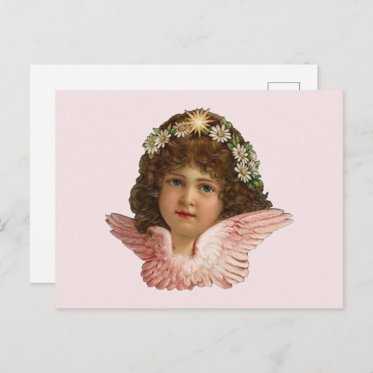  VICTORIAANS BRIEFKAART CHERUB (Voorkant / Achterkant)