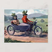 Victoriaans Briefkaart met drijvende wortelen (Voorkant)