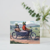 Victoriaans Briefkaart met drijvende wortelen (Staand voorkant)