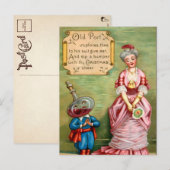 Victoriaans Briefkaart met Kerstmis met Oude Haven (Voorkant / Achterkant)