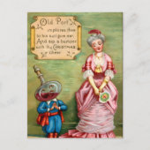 Victoriaans Briefkaart met Kerstmis met Oude Haven (Voorkant)