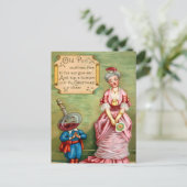 Victoriaans Briefkaart met Kerstmis met Oude Haven (Staand voorkant)