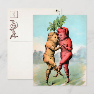 Victoriaans Briefkaart met wortel