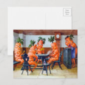 Victoriaans Briefkaart met wortelkaart (Voorkant / Achterkant)