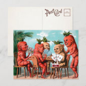 Victoriaans Briefkaart met wortelkaart (Voorkant / Achterkant)