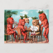 Victoriaans Briefkaart met wortelkaart (Voorkant)