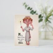 Victoriaans Briefkaart Odd Dame (Staand voorkant)