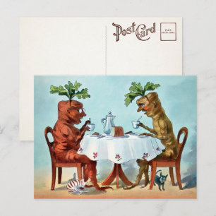 Victoriaans Briefkaart van de Tijd van de Wortel