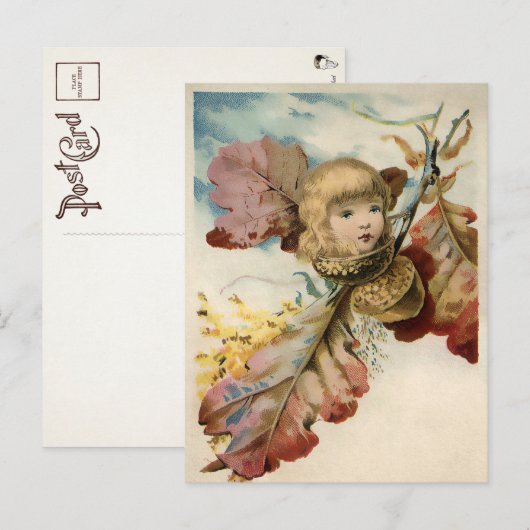 Victoriaans Briefkaart van eiermaïs (Voorkant / Achterkant)