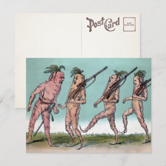 Victoriaans Briefkaart van het Wapenleger (Voorkant / Achterkant)