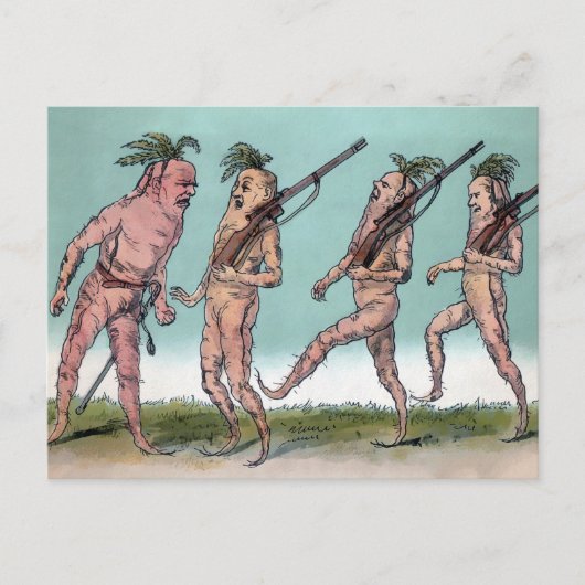 Victoriaans Briefkaart van het Wapenleger (Voorkant)