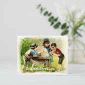 Victoriaans briefkaart van slijpwielen (Staand voorkant)