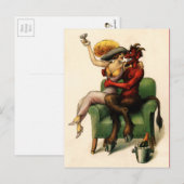  Victoriaans Briefkaart voor duivels en vrouwen (Voorkant / Achterkant)