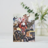 Victoriaans Briefkaart voor het besturen van Kerst (Staand voorkant)