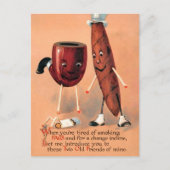 Victoriaans Briefkaart voor het roken van tandwiel (Voorkant)