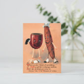 Victoriaans Briefkaart voor het roken van tandwiel (Staand voorkant)