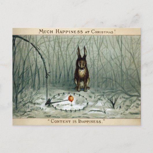 Victoriaans Briefkaart voor Kerstmis (Voorkant)