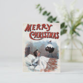 Victoriaans Briefkaart voor Kerstmis (Staand voorkant)