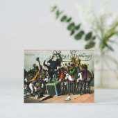  Victoriaans Briefkaart voor Kerstmis (Staand voorkant)