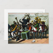  Victoriaans Briefkaart voor Kerstmis (Voorkant / Achterkant)