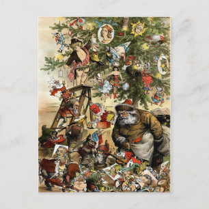  Victoriaans Briefkaart voor Kerstmis