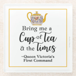 Victoriaans Britse Royalty Tea Lover  Stijl Glazen Onderzetter