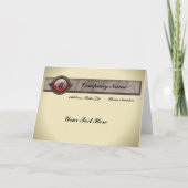 Victoriaans Brooch Monogram Note Kaart (Voorkant)