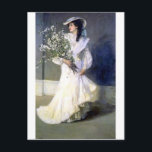 Victoriaans bruid bruiloft mode briefkaart<br><div class="desc">Victoriaans bruidsschilderij.</div>