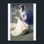 Victoriaans bruid bruiloft mode briefkaart<br><div class="desc">Victoriaans bruidsschilderij.</div>