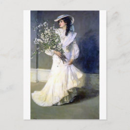 Victoriaans bruid bruiloft mode briefkaart