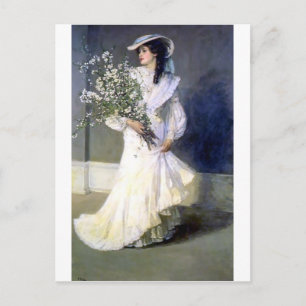 Victoriaans bruid bruiloft mode briefkaart