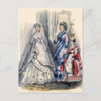 Victoriaans bruid en dienstmeisjes van eer