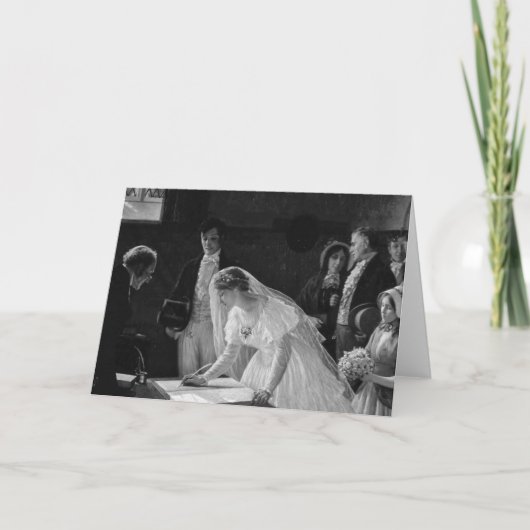 Victoriaans Bruid Kaart (Voorkant)