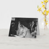 Victoriaans Bruid Kaart (Gele Bloem)