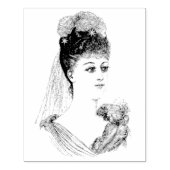 Victoriaans bruid Rubber Art Stamp Rubberstempel (Afrduk)