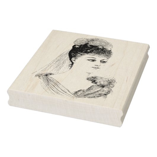 Victoriaans bruid Rubber Art Stamp Rubberstempel (Stempel)