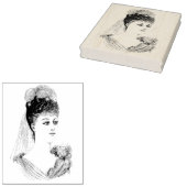 Victoriaans bruid Rubber Art Stamp Rubberstempel (Gestempeld)