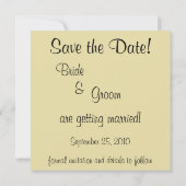 Victoriaans bruidbruid en bruidegom sparen de Datu Kaart (Achterkant)