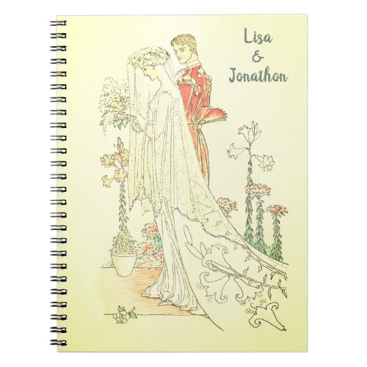  Victoriaans bruidbruidebruidegom Notitieboek (Voorkant)