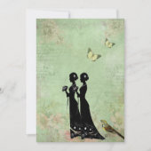 , Victoriaans bruiden, huwelijksuitnodiging Kaart (Voorkant)