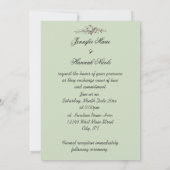 , Victoriaans bruiden, huwelijksuitnodiging Kaart (Achterkant)