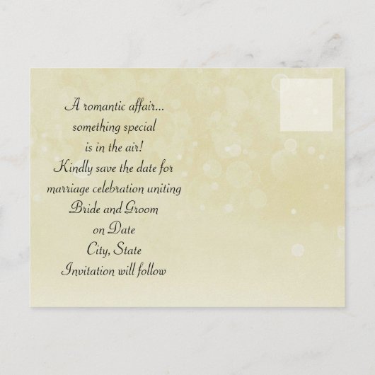 Victoriaans bruiloft Bewaar de datum Aankondigingskaart (Achterkant)